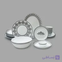 سرویس غذاخوری اوپال 26 پارچه 6 نفره آیروپال مدل گرد کلاسیک ورژن 2 آرورا