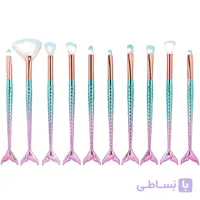 ست برس آرایشی مدل ماهی بسته 10 عددی