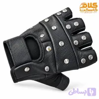 دستکش موتورسواری نیمه چرم طرح کروزر