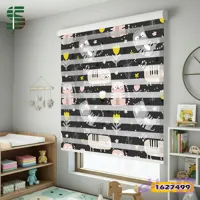 پرده زبرا کودک کد 1627499طرح گربه های بازیگوش
