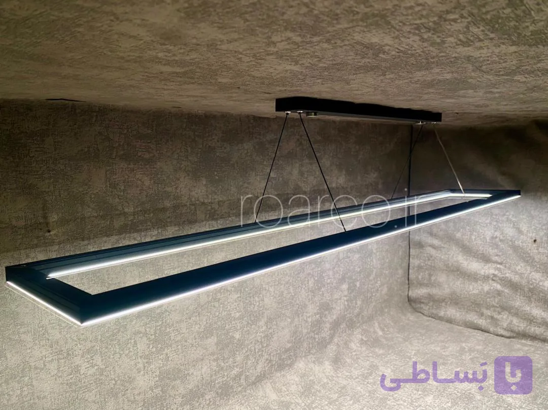 لوستر آویز مدرن لوستر مستطیل افقی