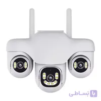 دوربین مینی اسپیددام 6 موتره(هر لنز موتور مجزا)3PTZ سیمکارتی 3 لنز 15 مگاپیکسل V380 PRO SC31