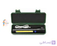 چراغ قوه پلیسی ارتشی شارژی با جعبه محافظ
