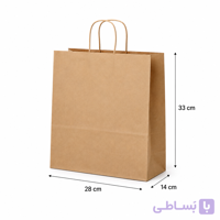 ساک دستی کرافت  33×28 با گاست 14و دستگیره کاغذی