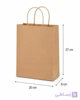 ساک دستی کرافت  28×20 با گاست 7و دستگیره کاغذی