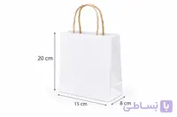 ساک دستی کاغذی  15×20 با گاست 8 و دستگیره کاغذی