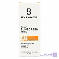 فلوئید ضد آفتاب رنگی SPF50 پوست چرب GOLD BEIGE بژ طلایی 30