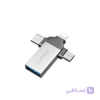 مبدل USB OTG به microUSB / لایتنینگ / USB-C ارلدام مدل ET-OT93