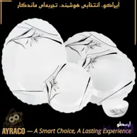 سرویس ۲۵ پارچه کنگره آرکوپال ۶ نفره  مدل  اونیکس مشکی  | مقاوم سبک |