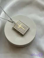 گردنبند لاکت استیل صلیب