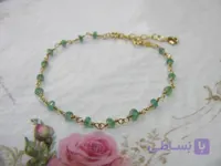 دستبند زنانه سنگی رنگ سبز