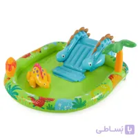 و قیمت استخر بادی سرسره دار طرح دایناسور اینتکس 57166