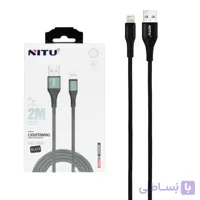 کابل شارژ فست 2 متری آیفون NITU مدل NC205 – مشکی (گارانتی 18 ماه تعویض نیکان همراه)