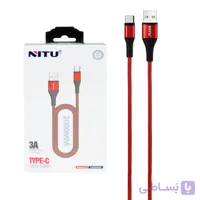کابل شارژ فست 2 متری NITU Type-C مدل NC204 – قرمز (گارانتی 18 ماه تعویض نیکان همراه)