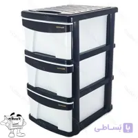 دراور پلاستیکی چرخدار سه طبقه بزرگ مدل X03