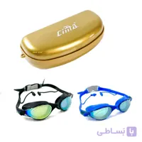 عینک شنا CIMA جیوه ای گوش گیر دار قاب طلایی کدENK 53