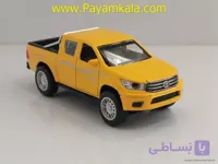 (ایراددار) ماشین فلزی تویوتا هایلوکس (KINGSTOY 5118) زرد