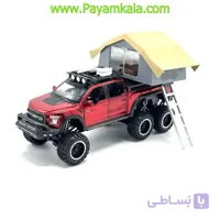 ماشین فلزی وانت فورد با خانه (FORD 653ACZ CHEZHI) قرمز