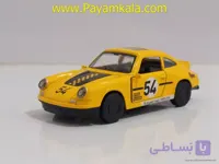 ماشین فلزی پورشه کوچک زرد (PORSCHE 1:48)(4362C) | ماکت فلزی عقب‌کش