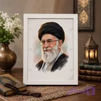 قاب عکس رهبر شهید (قاب 20 در 30 شیشه دار)