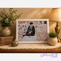 قاب عکس رهبر شهید در جشن تکلیف دختران دانش آموز (اندازه A4)