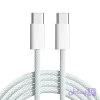 کابل آیفون 16 اورجینال USB Type‑C با طول 1 متر، روکش برزنتی و پشتیبانی از انتقال داده