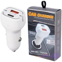 شارژر فندکی فست شارژ YY-C14 QC3.0 PD 38W YY-C14 PD QC3.0 38W CAR CHARGER