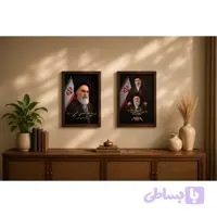 قاب عکس سه رهبر به صورت مجموعه 2 عددی شیشه دار 20در30