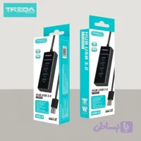 هاب اورجینال 4 پورت USB 3.0 ترکا (TREQA) بدون کلید پاور