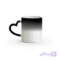 چاپ لیوان حرارتی دسته قلبی با طرح دلخواه
