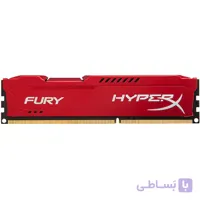 رم کامپیوتر کینگستون DDR3 فرکانس 1600 مگاهرتز مدل هایپریکس فیوری ظرفیت 8 گیگابایت استوک