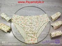 شورت زنانه ی نخی طرح گل