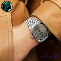 ساعت رولکس دیت جاست مردانه تمام نقره ای