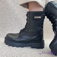 کفش بوت زنانه چرمی زیره آجدار 2601 کفش پاپوش بهبهان