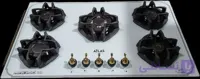 اجاق گاز رومیزی شیشه سفید چدن گل مارک اطلس مدل g1