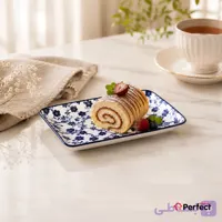 رولت خوری متوسط دنی هوم طرح گلدار آبی مدل 80CFP