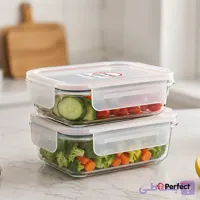 ظرف نگهدارنده Perfecthome مدل 2-P5463 حجم 630ml مجموعه دو عددی