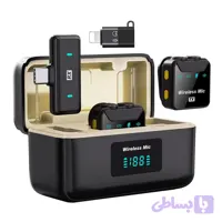 میکروفون بی‌سیم یقه ای دوکاناله SX23 با اکو و کاهش نویز