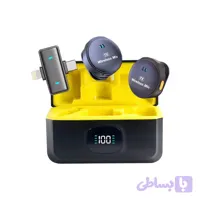 میکروفون بی سیم یقه ای دو کاربره مدل BY-MW8 | گیرنده دوگانه تایپ‌سی و آیفون