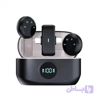 میکروفون بی سیم یقه ای دو کاربره K31 Pro | با کیس شارژ دیجیتال