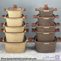 ست قابلمه مربعی گرانیت زیو ترکیه با (ارسال رایگان) مدل| Zio Turkey ZCS-8300