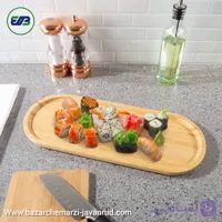 زیر قندانی و رولت خوری بامبو اصل مدل مستطیل Bamboo Wood l