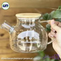 قوری پیرکس شعله مستقیم درب بامبو 1 لیتری