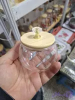 قندان پیرکس درب بامبو گرد الماسی خارجی اصل | Bamboo Woden
