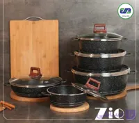 سرویس قابلمه گرانیت زیو ترکیه مدل سمبا | Zio Turkey ZCS-7106 (ارسال رایگان)