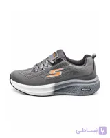 کفش کتانی بزرگ پا اسکیچرز رانینگ زیره بست طوسی روشن SKECHERS