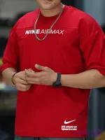 تیشرت دو نخ پنبه vip مدل nike مردانه آلبالویی کد1715