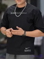 تیشرت دو نخ پنبه vip مدل nike مردانه مشکی کد1717