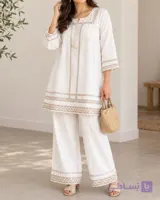 تونیک و شلوار زنانه هندی طرح سنتی M7632
