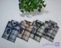 پیراهن کنفی بیسکوئیتی نیم آستین مردانه